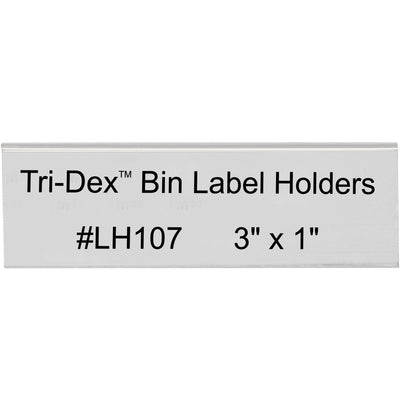 Snap-in bin label holders deliver instant warehouse identification without tools or adhesives. Clear 3" x 1" plastic construction holds laser-printed item numbers, destinations, or SKUs. Includes perforated insert sheets‚case of 25 holders ready to deploy across your rack labeling system.