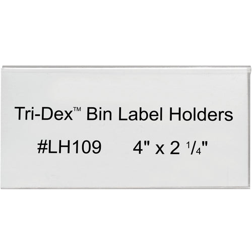 Fast, secure bin identification with these clear plastic label holders sized 4