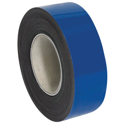 Write-on/wipe-off blue magnetic labels make inventory management fast and flexible. This 2" x 50' roll features a durable .030" thick backing and works with dry or wet erase markers. Reusable labels relocate with your stock‚cut to length with standard scissors.