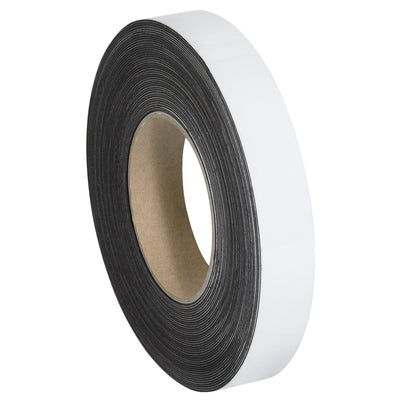 Write-on/wipe-off magnetic warehouse labels that move with your inventory. This 1" x 100' roll features a strong .030" thick backing and works with wet or dry erase markers. Cut to length with scissors and relocate labels as needed‚the ultimate reusable solution for shipping rooms and warehouse organization.