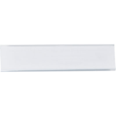 Packrift's Wire-Rac‚Ñ¢ snap-on label holders deliver quick, repositionable shelf identification for warehouse and shipping room operations. 6" x 1 5/16" clear plastic construction fits standard 1.25"-1.5" wire shelving faces and includes 25 units per case with white inserts and protective barcode-compatible cover.