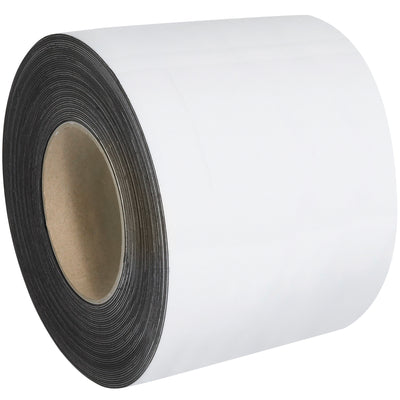 Save time and money with reusable 4" x 100' white magnetic label rolls featuring write-on/wipe-off capability. The durable .030" thick backing withstands warehouse handling, while the repositionable design lets you relocate labels instantly when inventory moves‚no adhesive residue.