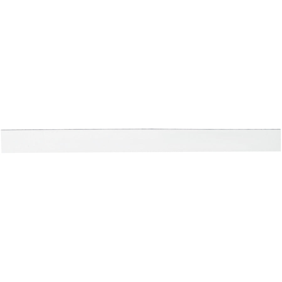 1" x 12" White Magnetic Warehouse Labels - Write/Erase, Case of 25