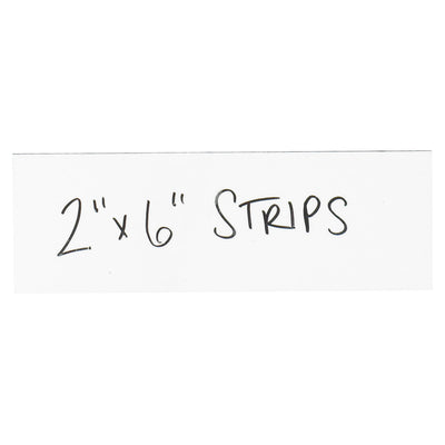 Save time and money with write-on/wipe-off magnetic warehouse labels that eliminate adhesive cleanup. These .030" thick white magnetic strips are pre-cut to 2" x 6" and work with wet or dry erase markers. One case includes 25 reusable labels‚perfect for rack labeling, inventory rotation, and shipping room operations.