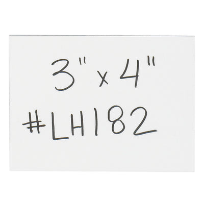 Professional-grade 3x4" magnetic warehouse labels eliminate adhesive mess and labeling downtime. Write-on/wipe-off vinyl surface works with wet or dry erase markers. Heavy-duty .030" magnetic backing supports repeated use‚25 labels per case for maximum warehouse efficiency.