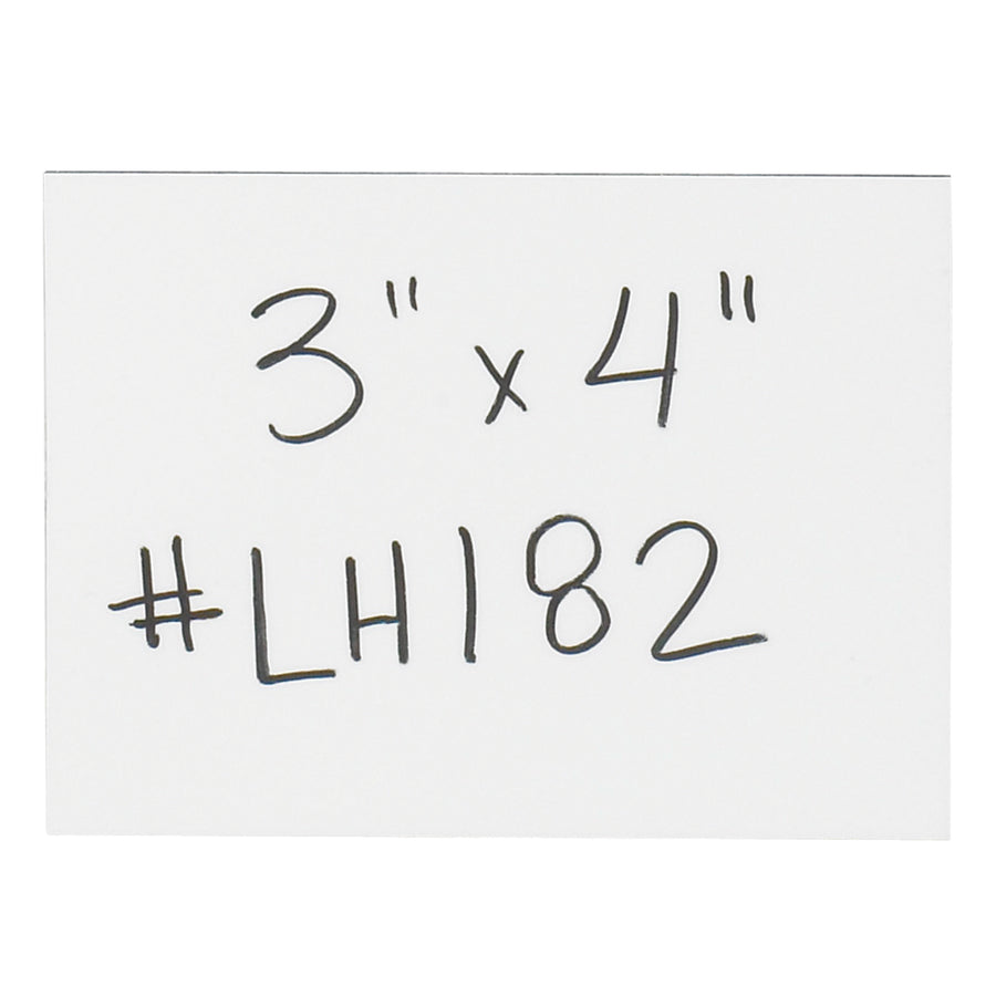 Professional-grade 3x4" magnetic warehouse labels eliminate adhesive mess and labeling downtime. Write-on/wipe-off vinyl surface works with wet or dry erase markers. Heavy-duty .030" magnetic backing supports repeated use–25 labels per case for maximum warehouse efficiency.