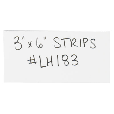 Speed up inventory management with reusable 3x6" white magnetic warehouse labels featuring a write-on/wipe-off vinyl surface. Heavy-duty .030" thick backing eliminates adhesive residue cleanup, while compatibility with wet or dry erase markers ensures quick updates without replacement. Sold as a case of 25 pre-cut magnetic strips.