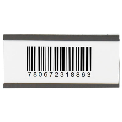 Heavy-duty .060" thick magnetic material ensures permanent adhesion to metal racks without messy adhesive buildup. These 2" x 4" magnetic c-channel cardholders are the trusted choice for warehouse, library, and office metal shelving systems. Includes white inserts; sold as a case of 25.
