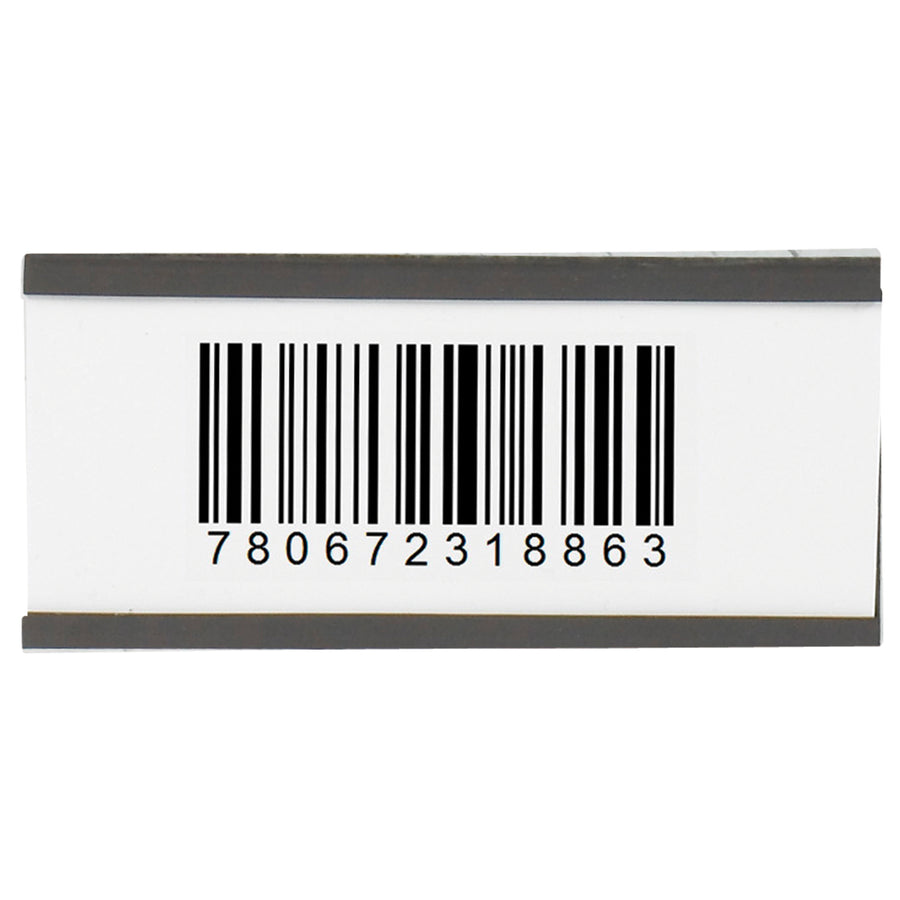Heavy-duty .060" thick magnetic material ensures permanent adhesion to metal racks without messy adhesive buildup. These 2" x 4" magnetic c-channel cardholders are the trusted choice for warehouse, library, and office metal shelving systems. Includes white inserts; sold as a case of 25.