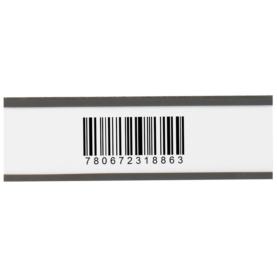 Heavy-duty .060" thick magnetic cardholders designed for metal warehouse racks and shelving systems without messy adhesive buildup. Each 2" x 6" cardholder ships with white inserts and grips securely to ferrous surfaces. Case of 25 units for complete shelf labeling coverage.