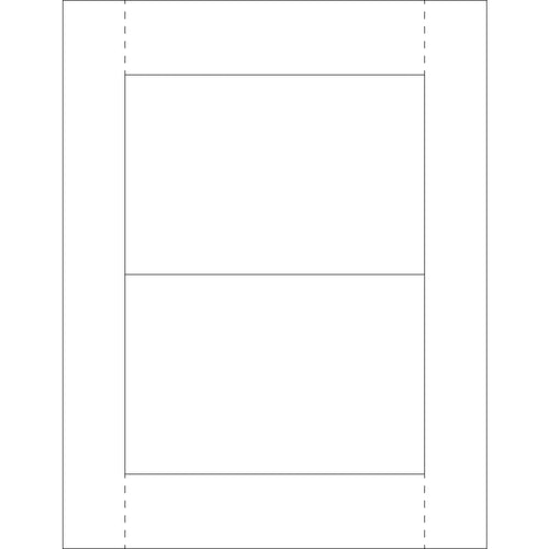 Professional-grade 4x6 white laser paper insert cards designed for vinyl envelope label holders and shipping room operations. Compatible with laser and inkjet printers. Case of 100 perforated sheets ready to print and deploy.