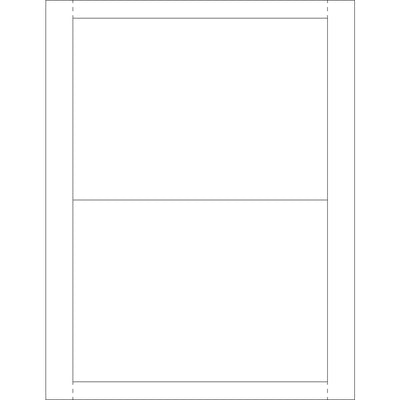 Professional 5x7" white laser paper insert cards designed for vinyl envelope label holders and shipping applications. Case of 100 pre-sized cards on 8.5x11" perforated sheets. Compatible with laser and inkjet printers for fast, reliable printing in your shipping room.