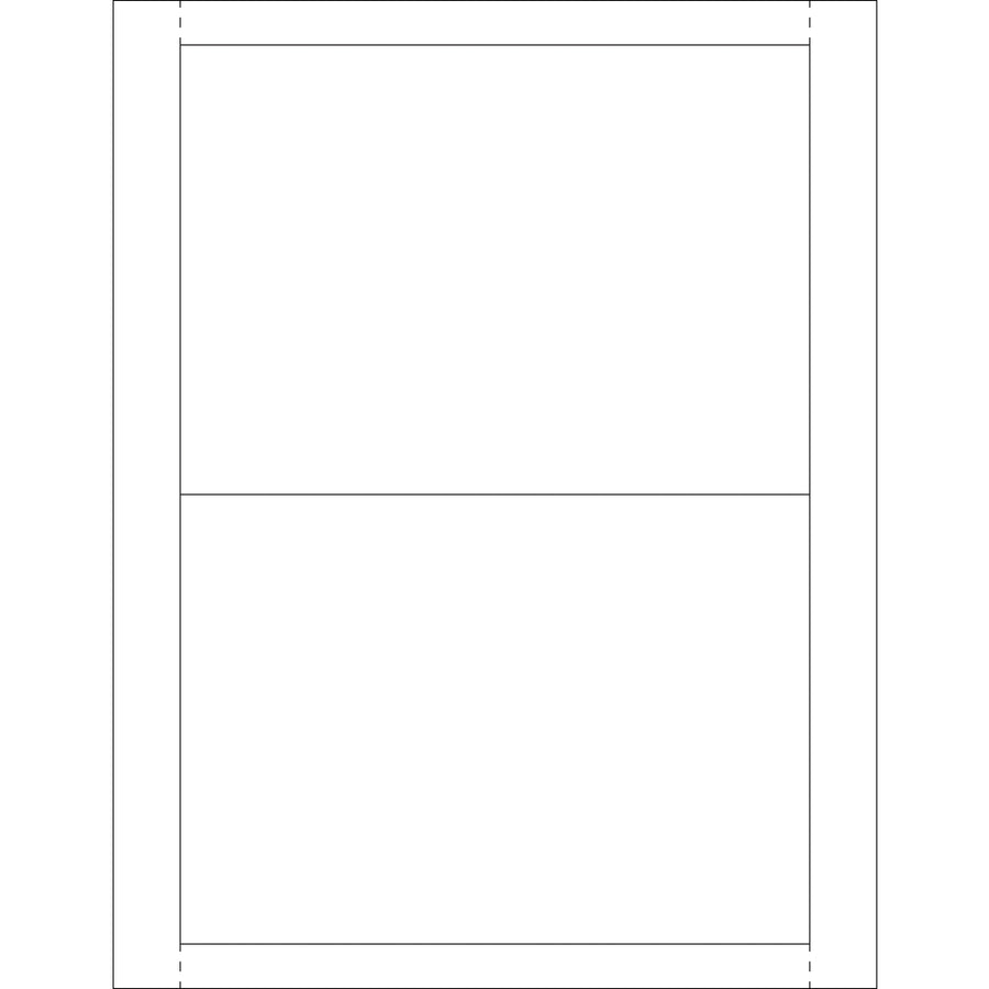 Professional 5x7" white laser paper insert cards designed for vinyl envelope label holders and shipping applications. Case of 100 pre-sized cards on 8.5x11" perforated sheets. Compatible with laser and inkjet printers for fast, reliable printing in your shipping room.
