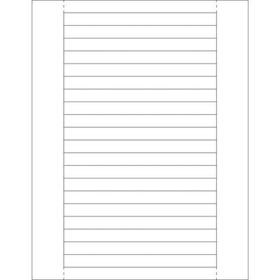 1/2 x 6" White Laser Paper Insert Cards for Plastic Label Holders - Case of 1000
