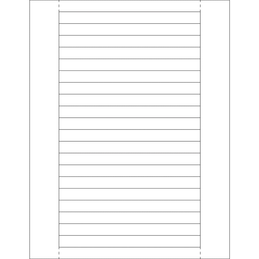 1/2 x 6" White Laser Paper Insert Cards for Plastic Label Holders - Case of 1000