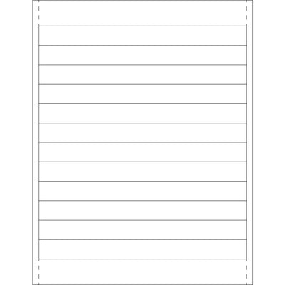 Pre-cut 3/4" x 8" insert cards designed to fit standard plastic label holders in shipping rooms and warehouses. Printed on high-quality white laser paper compatible with both laser and inkjet printers. Case of 600 cards provides months of reliable labeling for rack identification, shipment tracking, and inventory management.