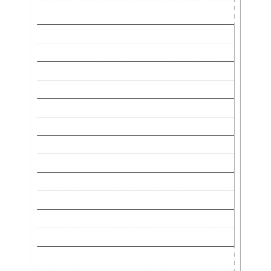 Pre-cut 3/4" x 8" insert cards designed to fit standard plastic label holders in shipping rooms and warehouses. Printed on high-quality white laser paper compatible with both laser and inkjet printers. Case of 600 cards provides months of reliable labeling for rack identification, shipment tracking, and inventory management.
