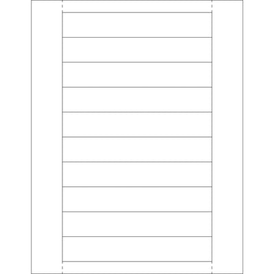 Professional-grade 1" x 6" insert cards designed to fit standard plastic label holders used throughout shipping and warehouse operations. Pre-cut from premium white laser paper and compatible with both laser and inkjet printers for maximum flexibility. Each case contains 500 sheets cut from 8.5" x 11" perforated stock, reducing waste and streamlining your labeling workflow.