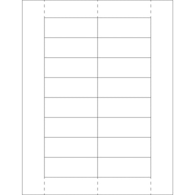 Pre-cut 1 1/8 x 3" white laser paper insert cards designed for standard plastic label holders on racks and shipping containers. Each case contains 800 pre-perforated cards on 8.5 x 11" sheets, compatible with laser and inkjet printers. Streamline your warehouse labeling with professional, compliance-ready cards that fit your existing label holder system.