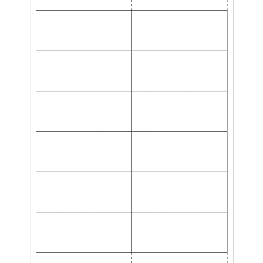 1 11/16 x 4" White Laser Paper Label Holder Insert Cards - Case of 600
