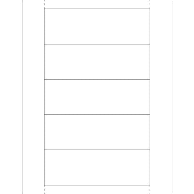Professional-grade 2" x 6" white laser paper insert cards designed for plastic label holders in shipping rooms and warehouses. Pre-perforated sheets print from standard 8.5" x 11" letter stock. Compatible with both laser and inkjet printers for maximum flexibility.