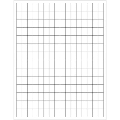 1/2 x 3/4" White Permanent Acrylic Laser Labels - 22400/Case