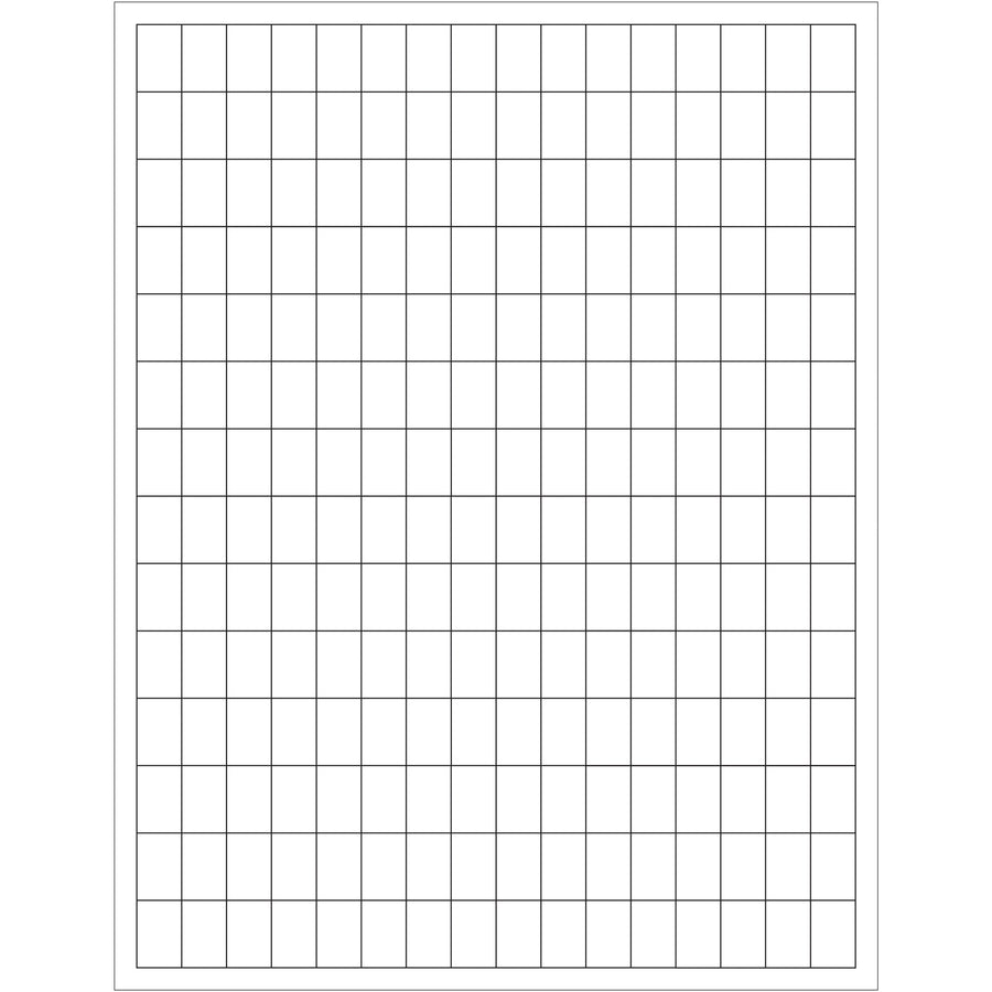1/2 x 3/4" White Permanent Acrylic Laser Labels - 22400/Case