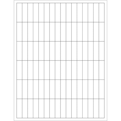 1/2 x 1 3/4" White Permanent Acrylic Laser Labels - 9600/Case