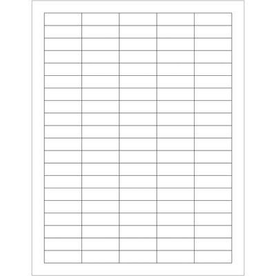 1.5" x 0.5" White Permanent Laser Labels - 10,000/Case