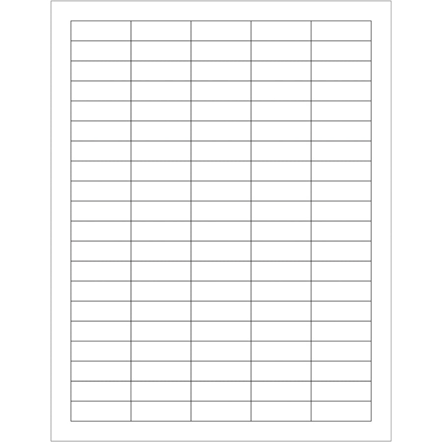 1.5" x 0.5" White Permanent Laser Labels - 10,000/Case