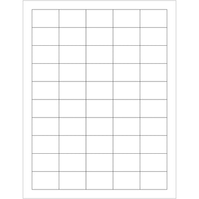 1.5" x 1" White Permanent Acrylic Laser Labels - 50,000 Count Master Case