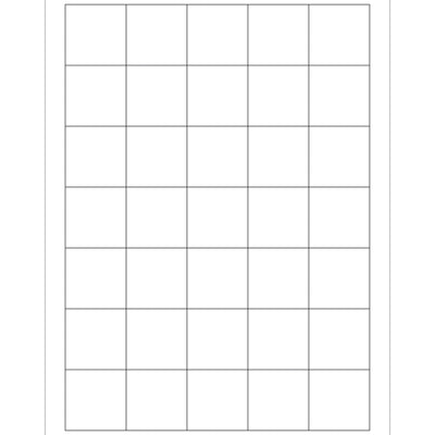 1.5x1.5 48 lb White Permanent Adhesive Laser Labels 3500/Case LL108 - alias listing