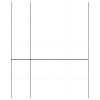 2x2 48 lb White Rectangle Laser Labels Permanent Adhesive 2000/Case LL111 - alias listing