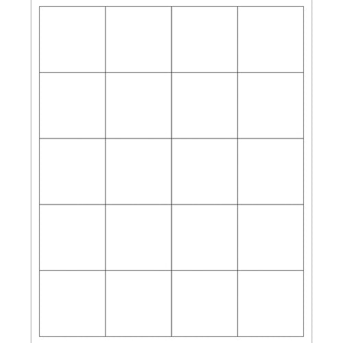 2x2 48 lb White Rectangle Laser Labels Permanent Adhesive 2000/Case LL111 - alias listing