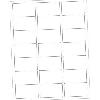 2.5x1.5 White Permanent Laser Labels 2100/Case LL112 - alias listing
