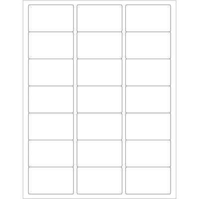 Shipping coordinators and logistics professionals trust these 2.5x1.5" white rectangle laser labels for reliable, permanent identification across your supply chain. Permanent acrylic adhesive bonds instantly to paper, corrugated, plastic, metal, and glass surfaces‚no smudging, no peeling during transit. Each case includes 2,100 pre-cut labels ready for laser or inkjet printing, with included Microsoft Word template for fast label design.
