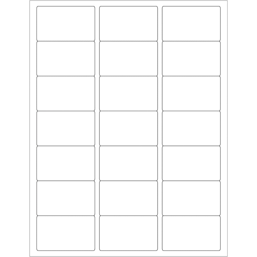Shipping coordinators and logistics professionals trust these 2.5x1.5" white rectangle laser labels for reliable, permanent identification across your supply chain. Permanent acrylic adhesive bonds instantly to paper, corrugated, plastic, metal, and glass surfaces–no smudging, no peeling during transit. Each case includes 2,100 pre-cut labels ready for laser or inkjet printing, with included Microsoft Word template for fast label design.