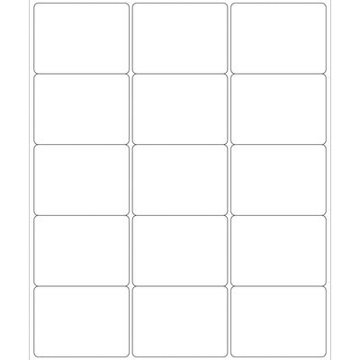 2.6875x2 48 lb White Permanent Adhesive Laser Labels 1500/Case LL114 - alias listing