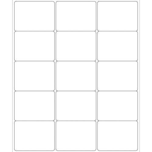 2.6875x2 48 lb White Permanent Adhesive Laser Labels 1500/Case LL114 - alias listing