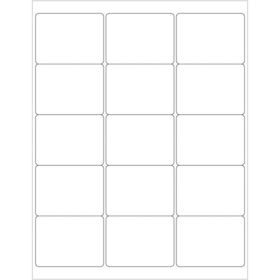 Professional-grade white rectangle laser labels sized 2.6875" x 2" with permanent adhesive for secure labeling on multiple surfaces. Compatible with laser and inkjet printers, these 48 lb face sheet labels deliver crisp, professional results for shipping, product identification, and mailing applications. Order by the case (1500 labels) and gain reliable, compliance-ready labeling at scale.