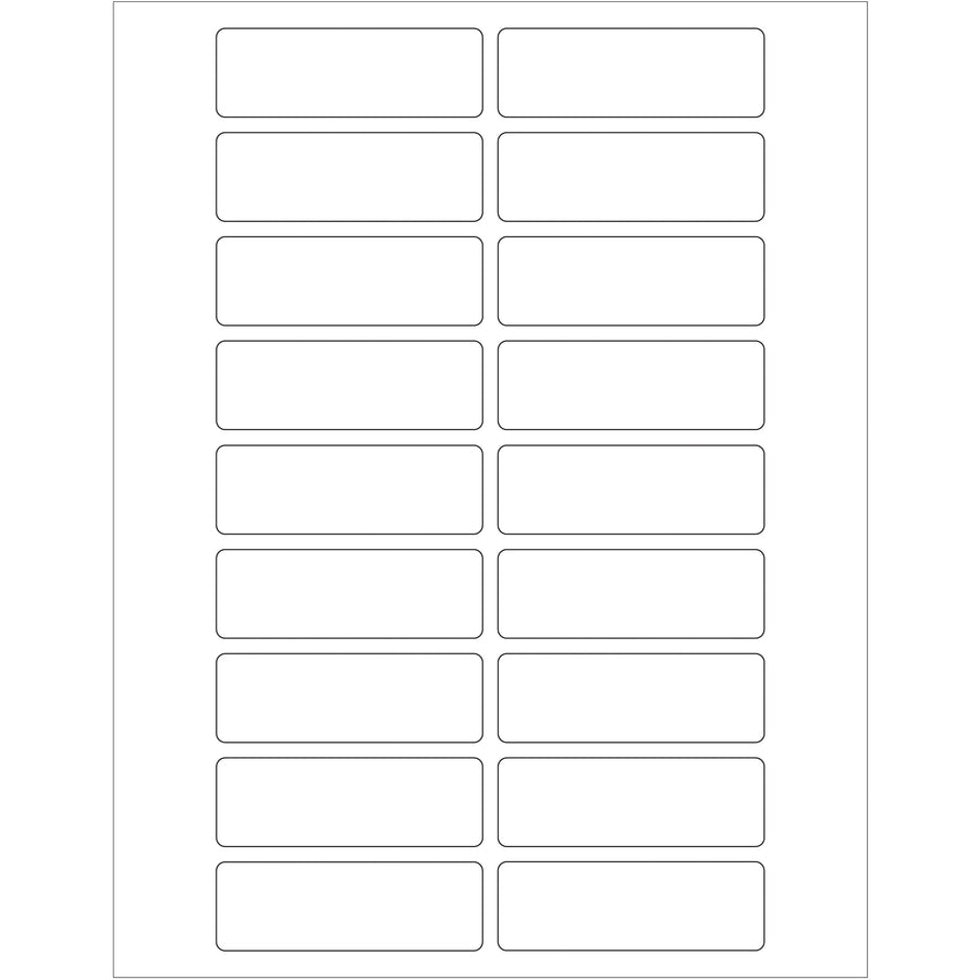 Professional 3x1" white rectangle laser labels designed for shipping coordinators and logistics teams who need reliable, high-volume labeling solutions. Permanent acrylic adhesive adheres to paper, corrugated, plastic, metal, and glass surfaces. Case of 1,800 labels with easy Microsoft Word formatting template included.