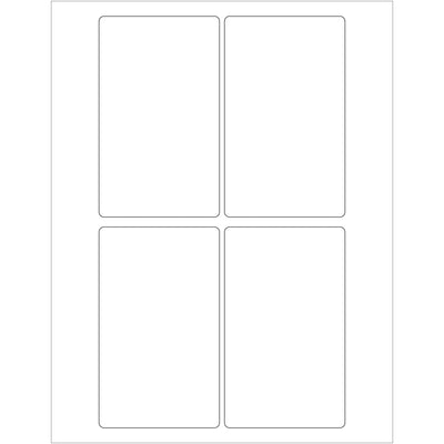 Professional 3" x 5" white rectangle laser labels designed for shipping coordinators and logistics teams who need reliable, high-volume labeling solutions. Each case contains 400 labels on 48 lb face stock with permanent adhesive that bonds instantly to paper, corrugated, plastic, metal, and glass surfaces. Compatible with both laser and inkjet printers–format easily using the included Microsoft Word template.