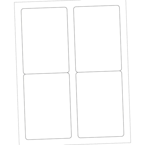 3.5x5 48 lb White Permanent Adhesive Laser Labels 400/Case LL119 - alias listing