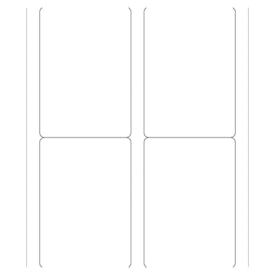 3.5x5 White Permanent Acrylic Laser Labels 4000/Case LL119MC - alias listing