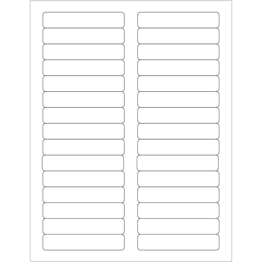 High-capacity white rectangle laser labels (3 7/16" x 2/3") designed for shipping coordinators and logistics professionals who need reliable, consistent labeling at scale. Each case delivers 3,000 labels with permanent adhesive that adheres to paper, corrugated, plastic, metal, and glass. Compatible with both laser and inkjet printers–format using the included Microsoft Word template for seamless workflow integration.