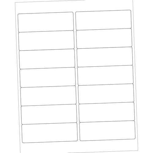 4 x 1 1/3 in 48 lb White Laser Labels 1400/Case LL122 - alias listing