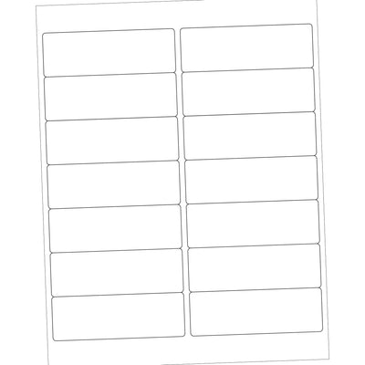 4 x 1 1/3 in White Permanent Acrylic Laser Labels 14000/Case LL122MC - alias listing