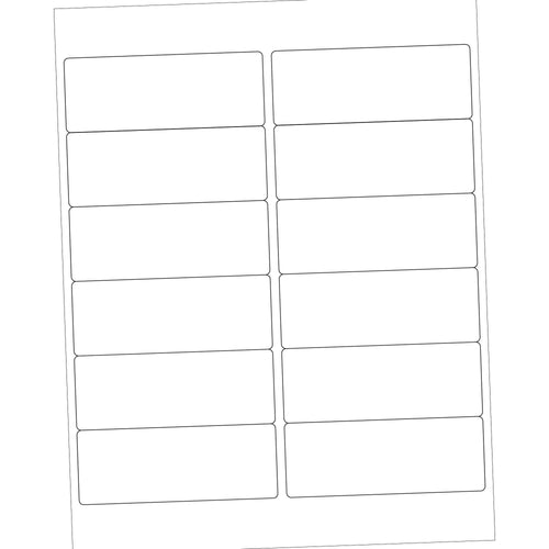 4x1.5 48 lb White Permanent Adhesive Laser Labels 1200/Case LL123 - alias listing