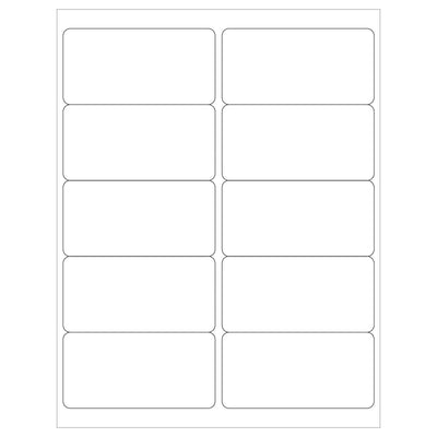 4x2 48 lb White Permanent Adhesive Laser Labels 1000/Case LL124 - alias listing