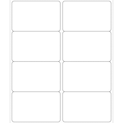 4x2.5 48 lb White Permanent Adhesive Laser Labels 800/Case LL125 - alias listing